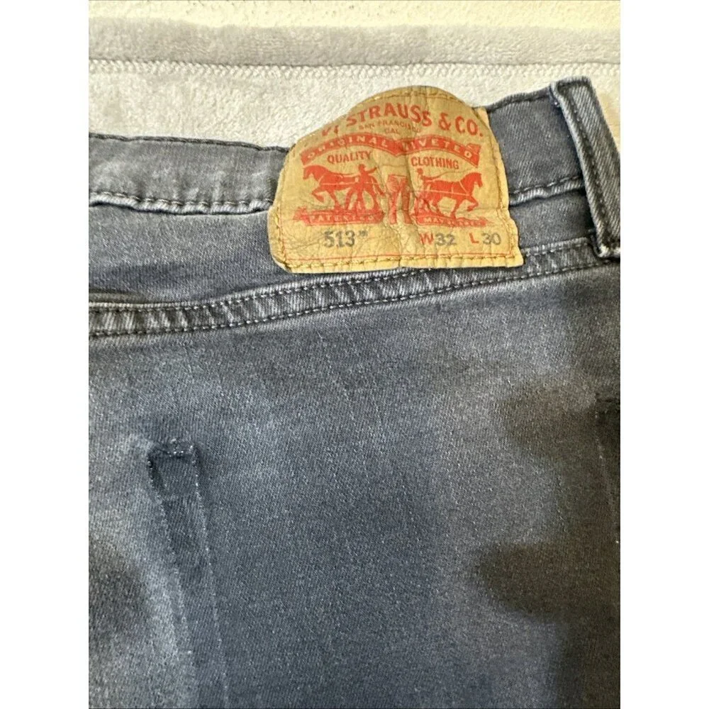 Levi’s 513 Slim Straight Jeans Gray Wash Men’s 32x30